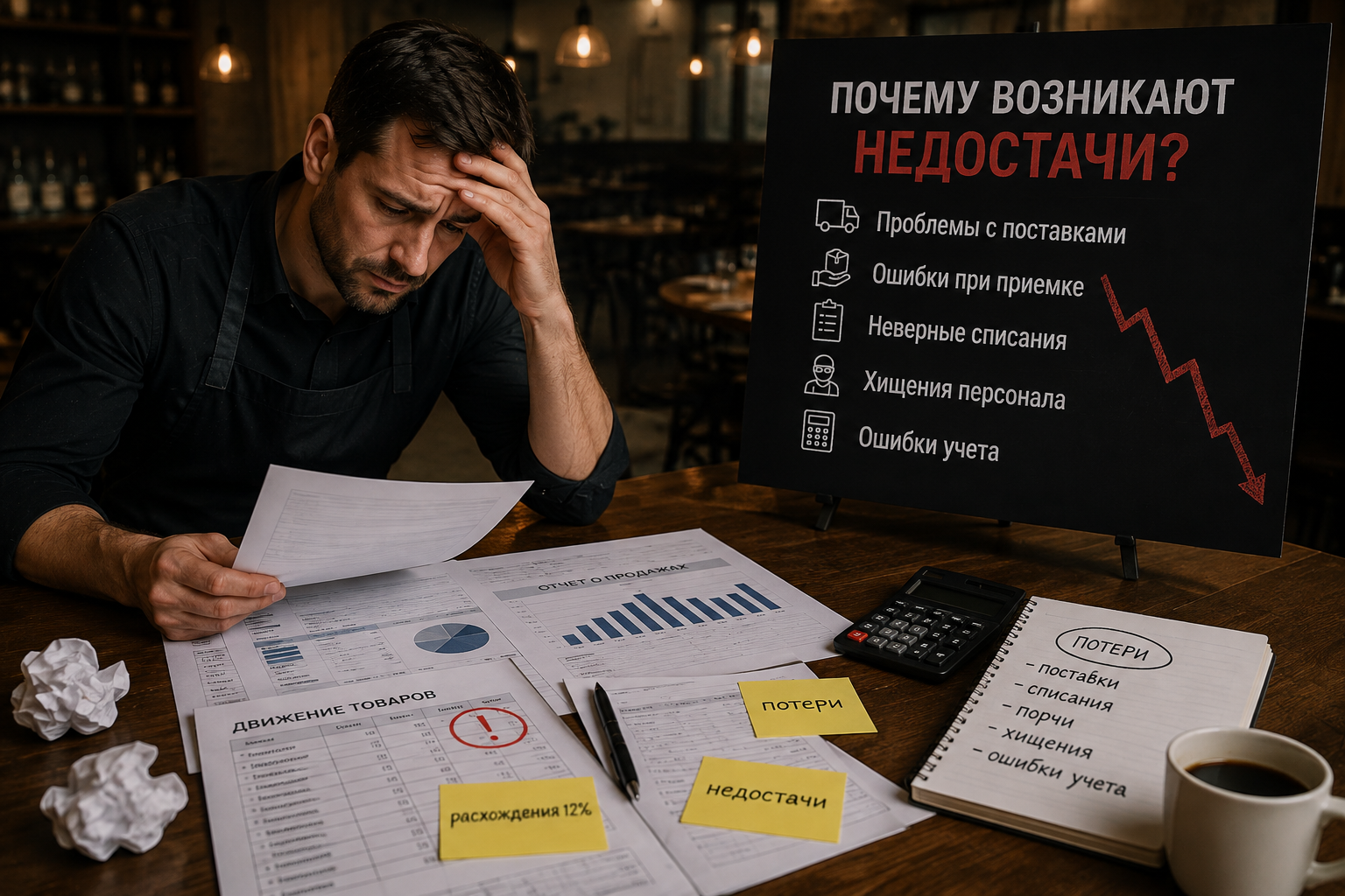 Недостачи в ресторане